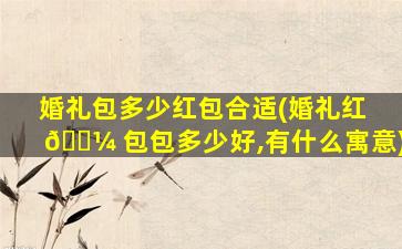 婚礼包多少红包合适(婚礼红 🌼 包包多少好,有什么寓意)